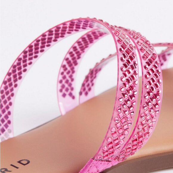 Jelly Detail Embellished Square Toe Sandal (WW) - Picture 4 of 5